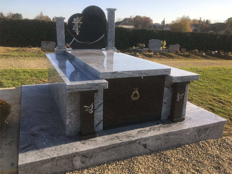 Marbrerie Cryslo : création de monument funéraire à Virazeil